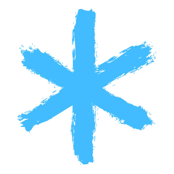 02组的雪花01。用笔触画的雪花图片下载