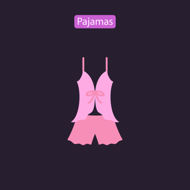 睡衣平面矢量图标图片下载