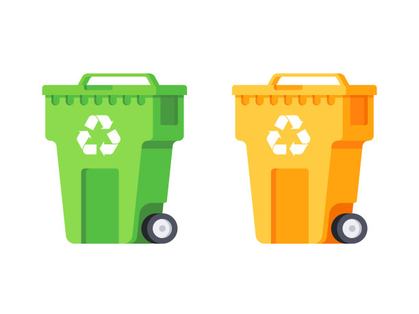 塑料垃圾罐素材图片