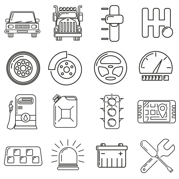 图标上的主题是一个司机的风格线图片下载