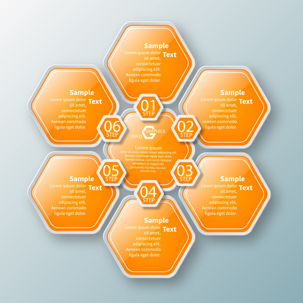摘要三维纸张信息图。业务模板。矢量图图片下载
