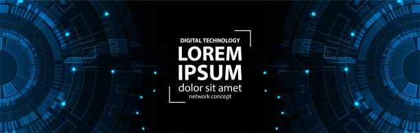 抽象的技术概念。电路板，高电脑色背景。矢量图素材图片