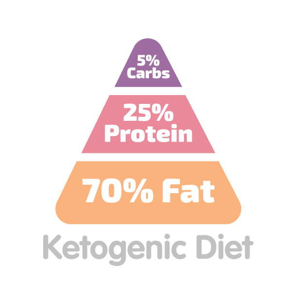 生酮饮食百分比金字塔标志生酮插图图片下载