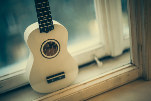 尤克里里，圣诞灯，圣诞星图片下载