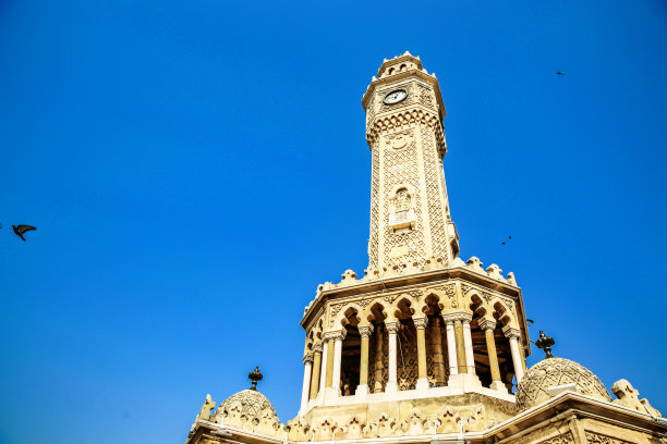 伊兹密尔，历史钟楼图片下载