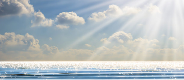 美丽的海洋和天空全景图片下载