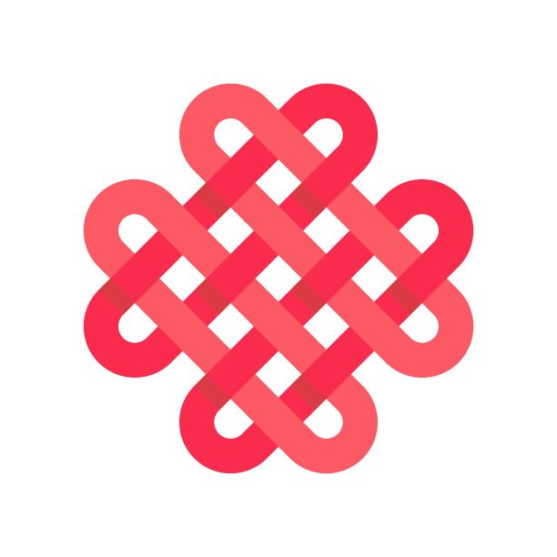 中国结矢量，中国新年相关的平面风格图标素材图片