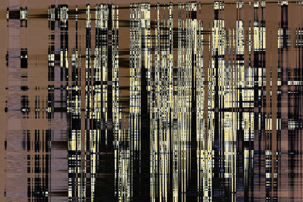 背景用带有扭曲效果的布料、带有紫色和白色图案的纺织品，形成一种迷幻的形象，它可以代表现实的扭曲。图片下载