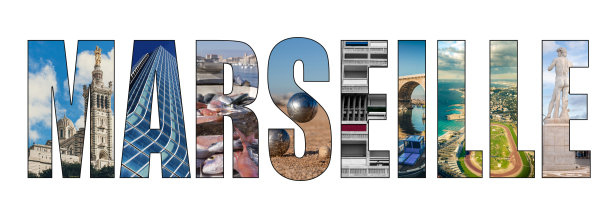 马赛标题字母，合成图像孤立在白色背景图片下载