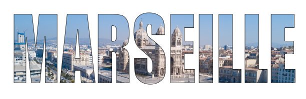 马赛标题字母，合成图像孤立在白色背景图片下载