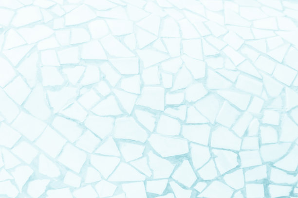 破碎瓷砖马赛克无缝图案。粉彩蓝色瓷砖墙高分辨率真实照片或砖无缝和纹理的内部背景。图片下载