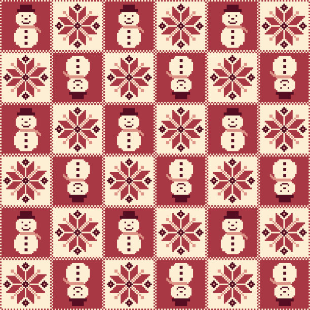 雪人图案插画图片下载