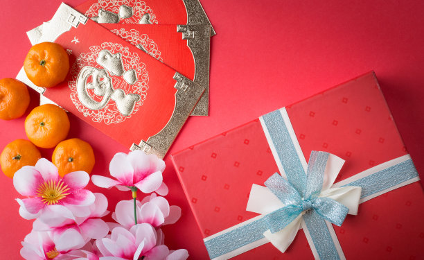 中国新年装饰背景。图片下载