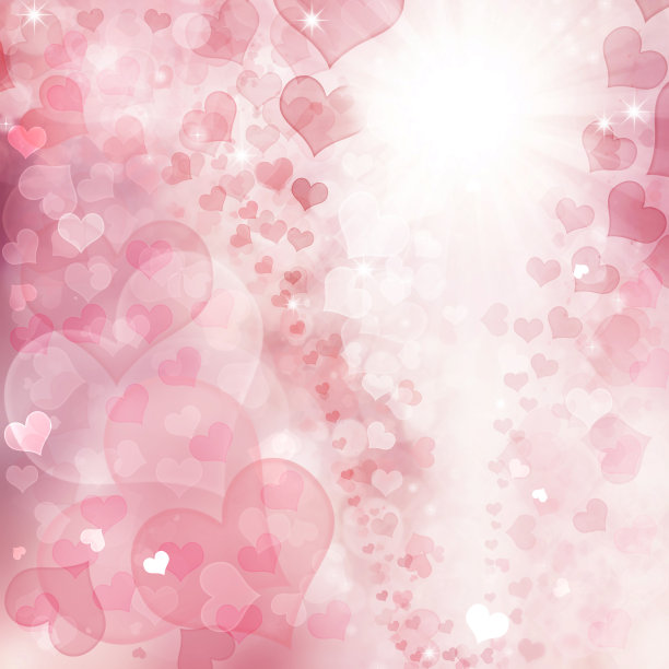 情人节心形抽象粉色背景。图片下载