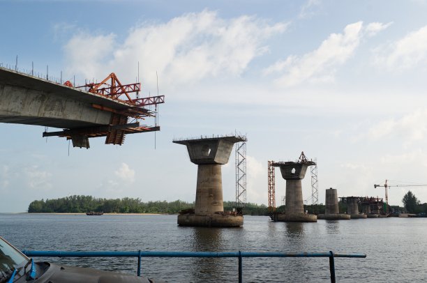 桥梁施工现场图片下载