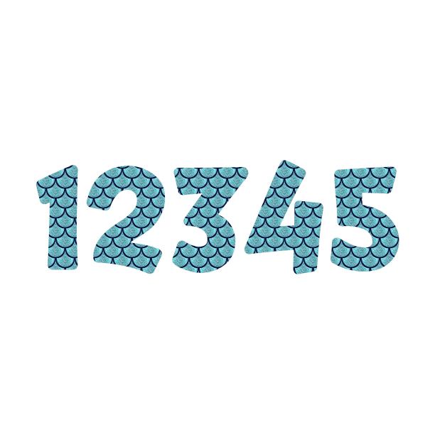 美人鱼鳞片数字与闪闪发光的效果图片下载