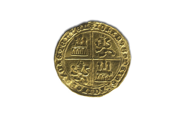 John II of Castile(1406 -1454)gold润。带状褶皱图片下载