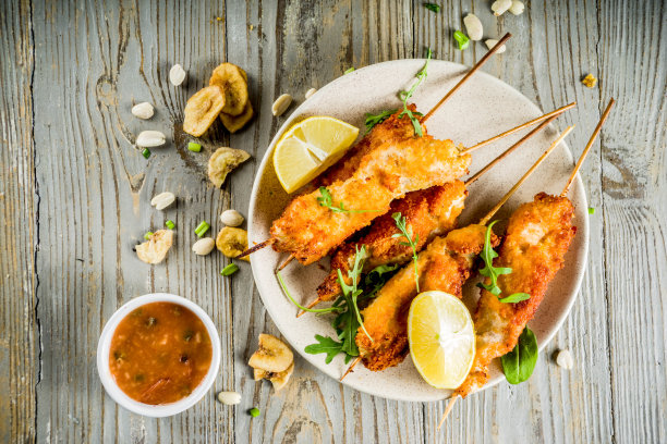 西非烤鸡串图片下载