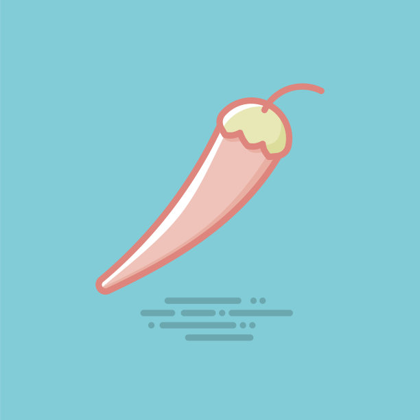 辣椒蔬菜矢量填充线图标图片下载