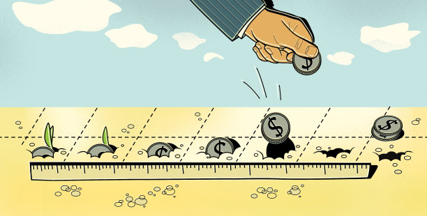 的投资。把一美元硬币埋在地下图片下载