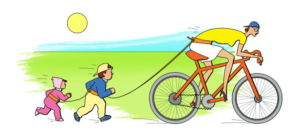 两个孩子跑去找保姆图片下载