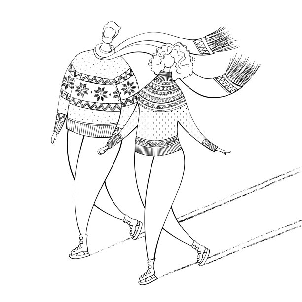 情侣滑冰图片下载