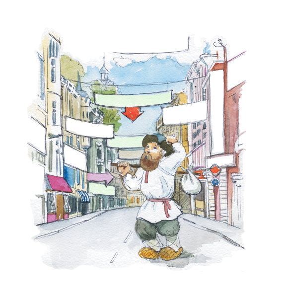 这是老城区的风景速写。图片下载