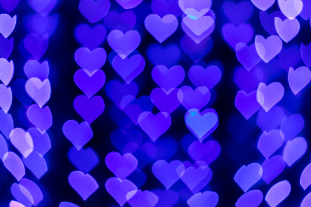 心形的散景灯图片下载