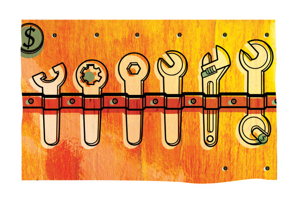 各种各样的扳手和扳手图片下载