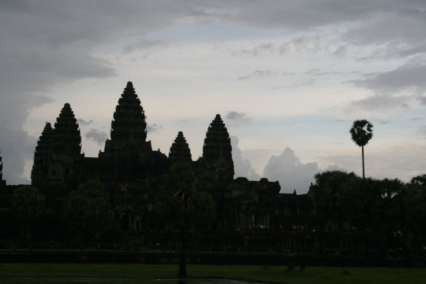 吴哥窟剪影图片下载