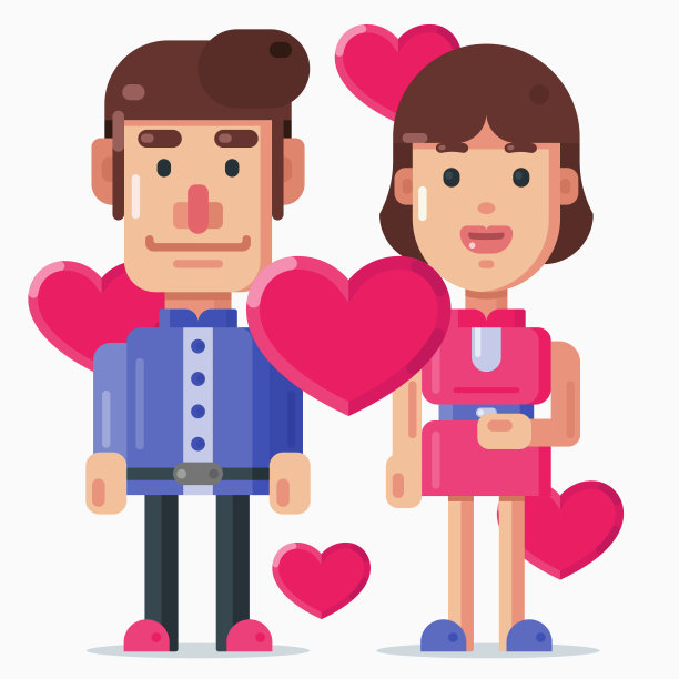 浪漫情人节插图素材图片