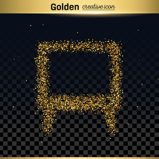 金色闪光矢量图标图片下载