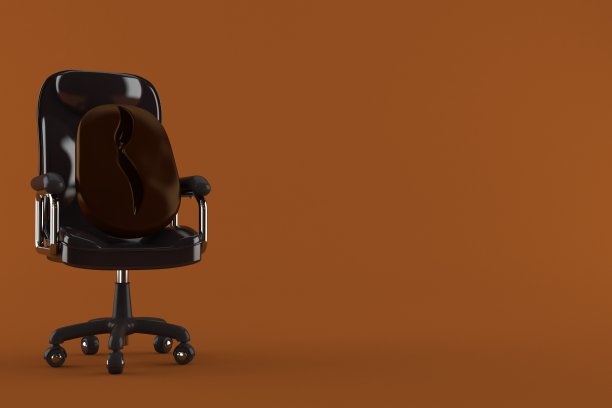 商务椅上的咖啡豆图片下载