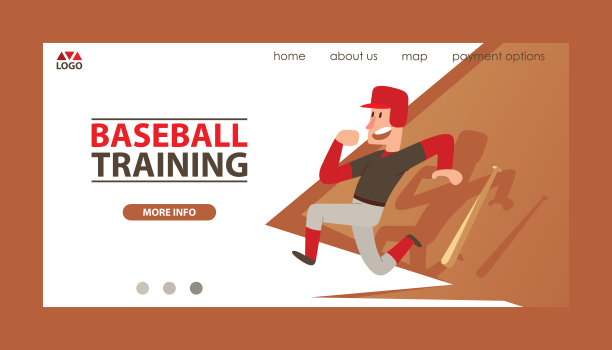 棒球矢量着陆网页男子接球手运动服和击球手棒球或棒球比赛背景插图运动员男孩性格与接球手手套背景网页图片下载