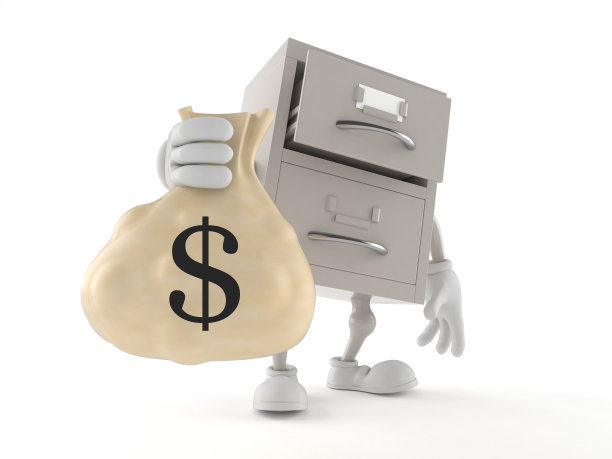 档案人物拿着钱袋图片下载