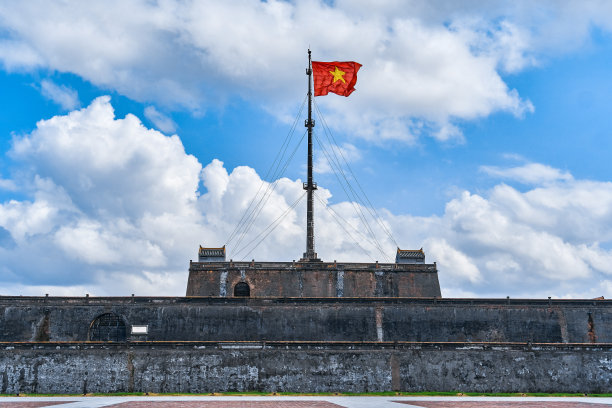 越南顺化帝国城堡旗塔图片下载