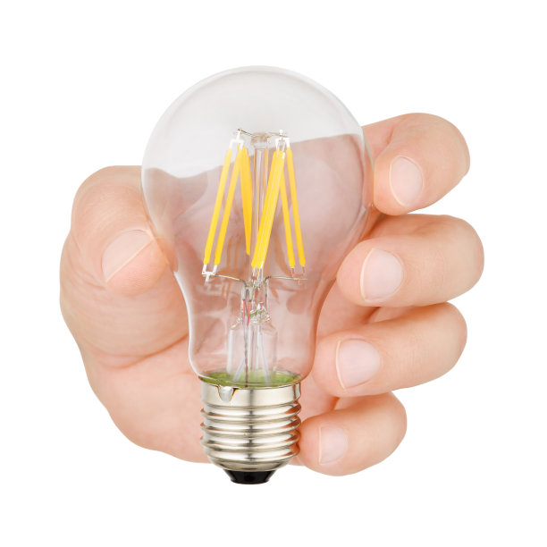 手持LED灯泡隔离图片下载