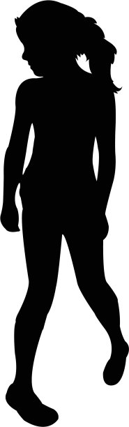 一个儿童身体轮廓矢量图片下载