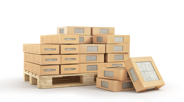 托盘上用瓷砖隔离一层白色。三维演示图片下载