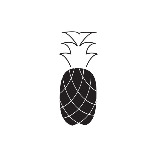 菠萝图标。用于移动概念和Web应用程序的水果元素图标。网站设计和开发、应用程序开发的字形、扁平图标图片下载