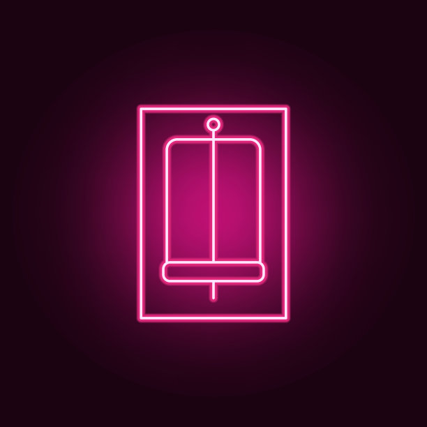 捕鼠器图标。在霓虹灯风格的图标中有害虫控制和昆虫的元素。简单的图标为网站，网页设计，移动应用程序，信息图形图片下载