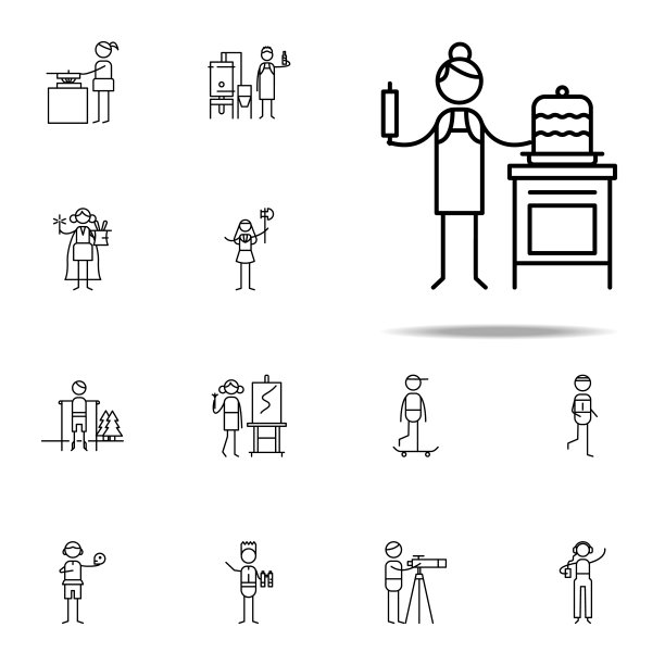 糖果图标。爱好图标通用设置为网络和移动图片下载