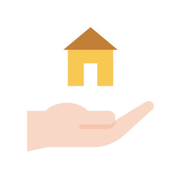 居家保险载体，保险相关扁平化风格图标图片下载