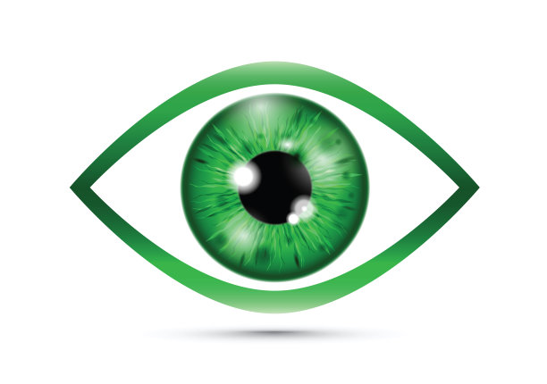 绿色逼真的眼球图片下载
