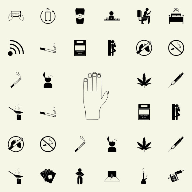 吃指甲图标。坏习惯图标普遍设置为网络和移动图片下载