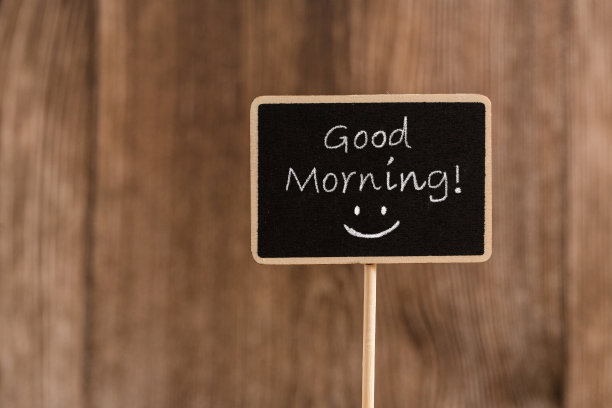 早上好黑板标语图片下载