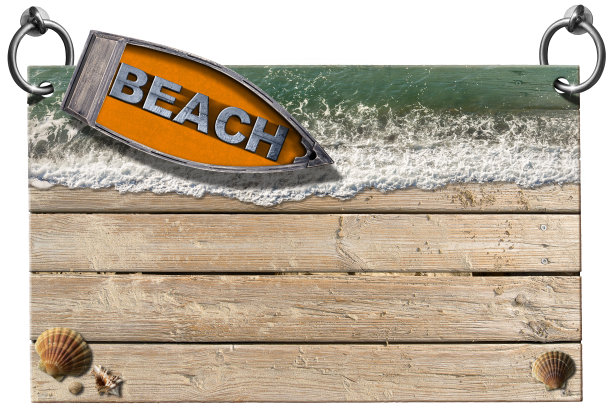 海滩和海上度假-招牌与复印空间图片下载