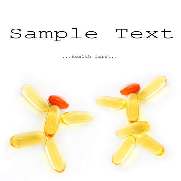 白色背景上的欧米伽-3药丸。卫生保健的概念。图片下载