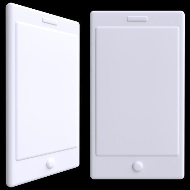 风格化搞笑卡通手机。儿童黏土、塑料或软玩具。3 d演示。图片下载