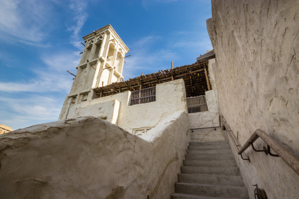 迪拜河与传统文化遗产村图片下载